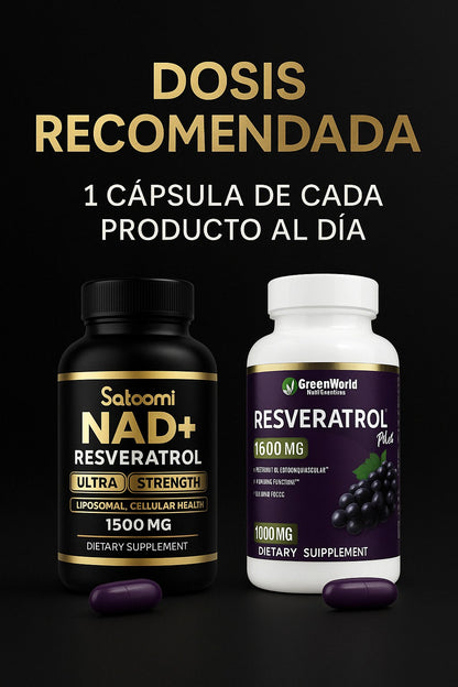 💫X2 Combo NAD+ y Resveratrol Power Energy🍇