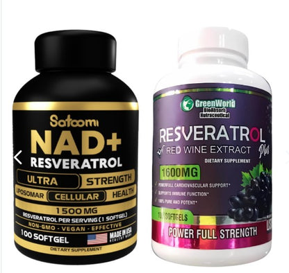 💫X2 Combo NAD+ y Resveratrol Power Energy🍇
